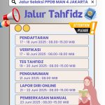 INFORMASI PPDB MAN 4 JAKARTA (JALUR TAHFIDZ)