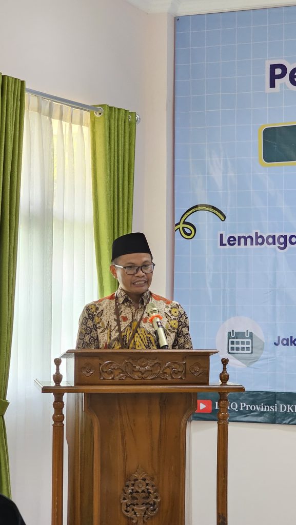 Kepala Kantor Wilayah Kementerian Agama Provinsi DKI Jakarta, Dr. H. Adib, M.Ag memberikan sambutan