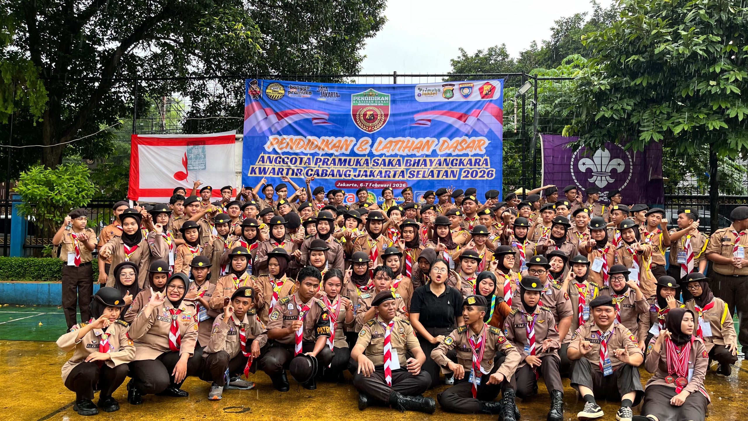 Lima Anggota Pramuka MAN 4 Jakarta Selatan Ikuti Penerimaan Anggota SAKA Bhayangkara Kwarcab Jakarta Selatan